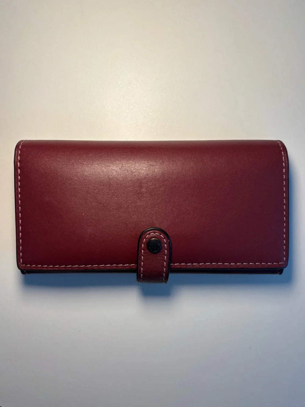 Coach 1941 Burgundy Glovetanned Leather Saddle Bag 23 and Flap Wallet Set